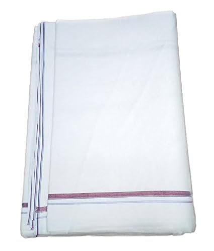 Men's Cotton Dhoti (White, Free Size)