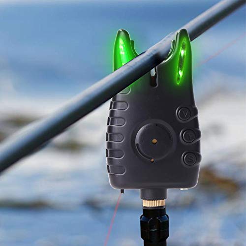 Vakind 3PCS Wireless Fishing Bissanzeiger Angelalarm Empfänger Set Bissanzeiger LED Alarmanzeige Digital Fishing Alarm – Bild 7