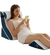 4PCS Qirroboni Orthopedic Bed Wedge Pillow Set, Adjustable Pillows for Neck, Back and Leg Pain Re...