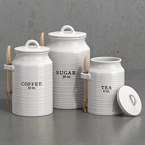 Barnyard Designs Canister Sets for Kitchen Counter, Ceramic Canister