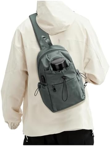Amazon.com: Black Sling Backpack bag for Men, Mini Anti Theft One