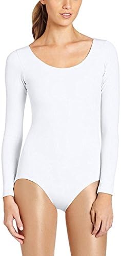 Women's Basic Solid Scoop Neck and V Neck Bodysuit Stretch Leotard