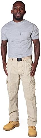 Men's Cargo Pants with belt - Beige cargo pocktes Beige fashion Pants urban