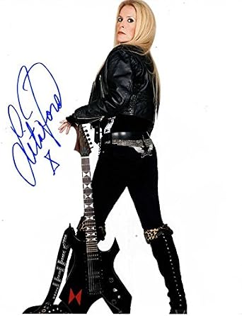 Lita Ford Autographed Signed 11x14 Black Leather Pants Photo AFTAL UACC
