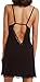 Womens Lingerie Babydoll Chemise Two Piece(2XL,Black)