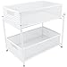 Sorbus 2 Tier Under Sink Bathroom Organizers and Storage, Strong Steel Mesh Sliding Drawers for Enhanced Bathroom Storage Ideal Bathroom Organization and Storage & Under Kitchen Sink Organizer (White)