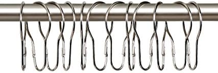 Heavy Duty Metal Shower Curtain Rings, Polished Chrome Set of 24 (24)