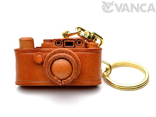 Genuine 3D Leather Leica Camera Leather Keychain(L). Made by skillful craftsmen of VANCA CRAFT in Japan.