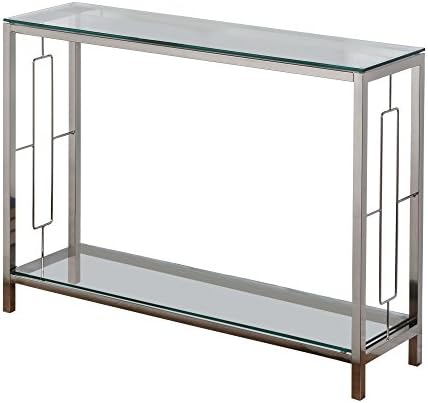 Nspire 502-747CM 2 Tier Console, Chrome/Glass