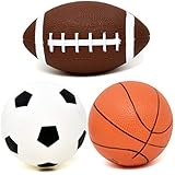 Number 1 in Gadgets Set of 3 Sports Balls for Kids, Mini Sport Pack Includes Football, Soccer & Basketball for Soft Indoor & Outdoor Play Great for Toddlers & Little Hands