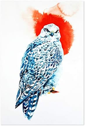 Noir Gallery Abstract Birds Gyrfalcon Painting 8" x 10" Unframed Art Print/Poster