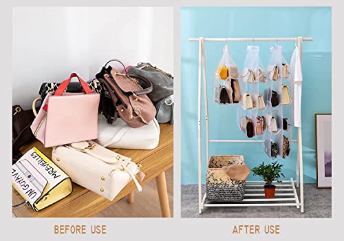 Handtaschen-Organizer für 6 Taschen, Oxford-Stoff, durchsichtig, Aufbewahrungstasche, Hängeorganizer Waschbar