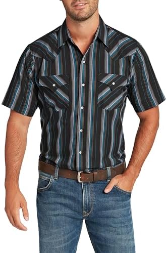 eighty eight dress shirts Eighty Eight Platinum~Men's Size L~Brown/Blue Button-Up Shirt Western