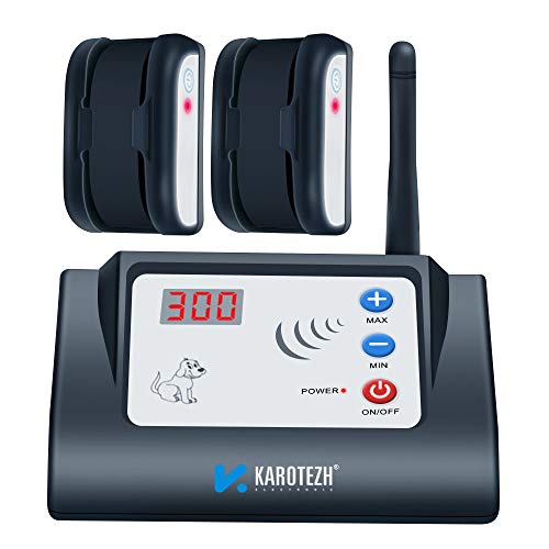 KAROTEZH Invisible Fence for Dogs Collars, Wireless Electric Dog Fence Containment System with Adjustable, Rechargeable, Waterproof Training Collar & Stable Signal for Indoor Outdoor