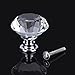 Outus 12 Pieces Diamond Shape Crystal Glass Cabinet Knobs for Cupboard and Drawer, Clear