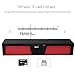 Bluetooth Speaker, DBPOWER BX-100 Wireless Portable Bluetooth Speaker with Enhanced Bass Resonator & LED Display, FM Radio, Alarm Clock, Built-in Microphone, Black Red