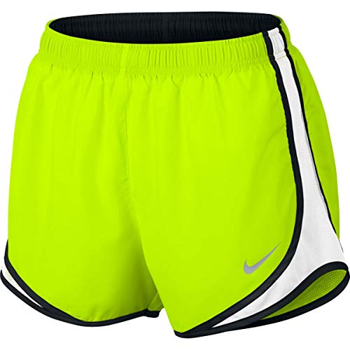 Nike Women's Dri-FIT Tempo Track 3.5 Short, Volt/Black/White/Matte Silver SM X
