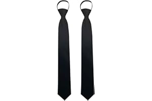 Mantieqingway Pre-tied Adjustable Zipper Neck Ties for Men 3.15' 'Mens Necktie for Office Graduation School Uniforms