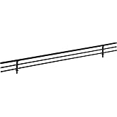 17" Wide Matte Black Shoe Fence for Shelving