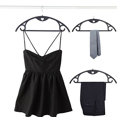 50 Pack Velvet Hangers, Non-Slip Hangers 360 Degree Swivel Chrome Hook Hold Up To 10 Lbs Ultra Thin 6mm Space Saving Flocking Hangers for Premium Suit Coats Jackets Pants and Dress Clothes Grey - Thumbnail 2