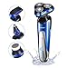 (Updated Version) Electric Shaver for Men, Homeasy Men Electric Razor Rotary Beard Trimmer Nose Hair Trimmer Face Cleaning Brush Waterproof Wet and Dry 4 In 1 Shaving Machine USB Charged
