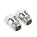 Aupoko Straight O2 Oxygen Sensor Spacers, Oxygen O2 Check Engine Light CEL Fix Isolator, Universal Thread M18 x 1.5mm, Made by Premium Stainless Steel, 32mm (1-1/4Inch) Extension, 2 Packs