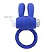 MOJOY Mini Penis Ring Vibrating Rabbit Cock Ring, Silicon Vibrators Clitoral Stimulators Adult Sex Toy for Couples (Blue)