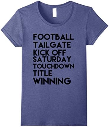 Womens Football Tailgate Kick Off Saturday Winning Roll Call Shirt XL Heather Blue