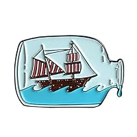 ChicLadies Ship in a Bottle Enamel Pin