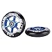 GRAVITI 100mm Pro Stunt Scooter Wheels One Pair with ABEC-9 Bearings CNC Metal Core (2pcs) (Blue)