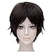 Flovex Short Straight Anime Cosplay Wigs Natural Sexy Costume Party Daily Hair (Dark Brown)