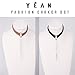 Yean Black and Tan Gothic Lace Choker Necklace, Velvet Clavicle Choker Leather for Women and Girls (Set of Two Black and Tan)