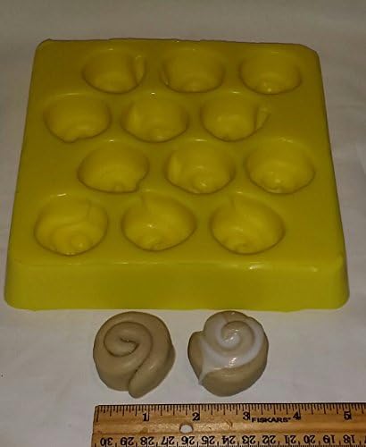 Mini Cinnamon Buns Soap &amp; Candle Mold - 12 Cavity Mold