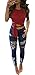 WorkTd Womens Criss Cross Bandage Wrap Crop Top Crew Neck Tie Shirts