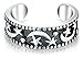 Celestial Moon and Stars Band Ear Cuffs Clip Wrap Helix 1 Piece Non Pierced Ear Black Oxidized 925 Sterling Silver