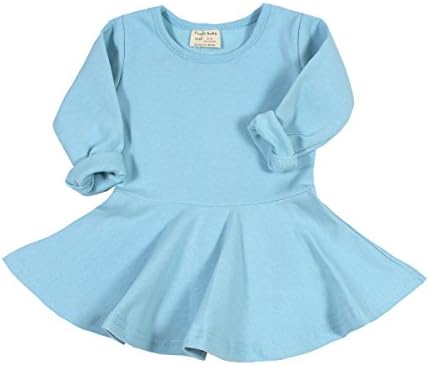 Infant Toddler Baby Girls Dress Pink Ruffle Long Sleeves Cotton