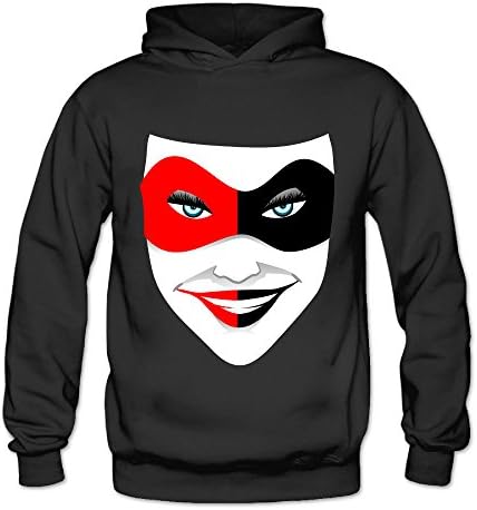 Lennakay Work Adult's Harley Quinn Classic Hoddies With No Pocket Black For Woman SizeL