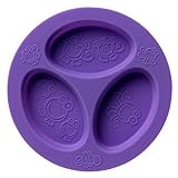 oogaa Silicone Baby and Toddler Divided Plate - Purple