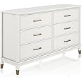 COSMOLiving by COSMOPOLITAN Westerleigh 6 Drawer Dresser, White