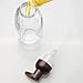 mDesign Modern Glass Refillable Foaming Soap Dispenser Pump Bottle for Bathroom Vanity Countertop, Kitchen Sink - Save on Soap - Vintage-Inspired, Compact Design - 2 Pack - Clear/Bronze & Frost/Bronze