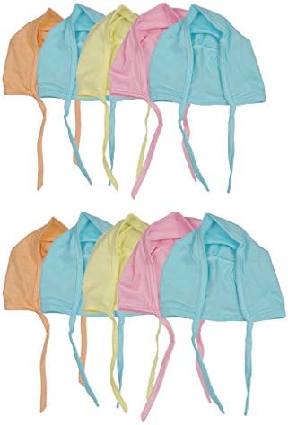 Badru New Born Baby Caps (Multicolour) - Pack of 10