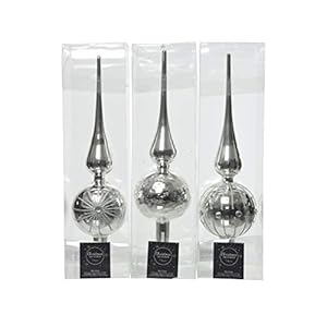 Piek glas d8 cm en h31 cm zilver