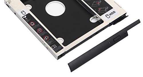 Deyoung 2nd HDD SSD Hard Drive Caddy Adapter for Dell Latitude E6440 E6540 Precision M2800 with ejector + Bezel / faceplate