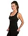Delfin Spa Women's Heat Maximizing Neoprene Anti Cellulite Underbust Racerback Exercise Tank, Black, Large
