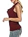 Zeagoo Womens Lightweight Sexy Halter Top Wine Red X-Large