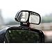 YASOKO Plastic Housing Auto Auxiliary Blind Spot Mirror Car Side-Angle Side-View Double Mirror 1 Piece (Right, Black)