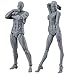 Tulas 2 Pcs/Set Action Figure Model, Human Mannequin Man /Woman Action Figure Equitment with Accessories Kit,Suitable for Sketching, Painting, Drawing, Artist, Kids, Cartoon Figures Action