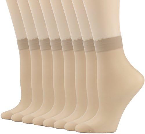 Pantyhose Socks, INCHER Ankle High Tights Hosiery Tight Boots Ankle High Stocking Women's 8 Packs Complexion