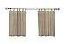 Bamboo Ring Top Curtain Ring Top Tier Set, Inch, 48