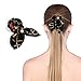 Hair Ties,Hair Scrunchies for Women Girls Hair Accessories Hair Bands Satin Scrunchies (Pearl & Bow)